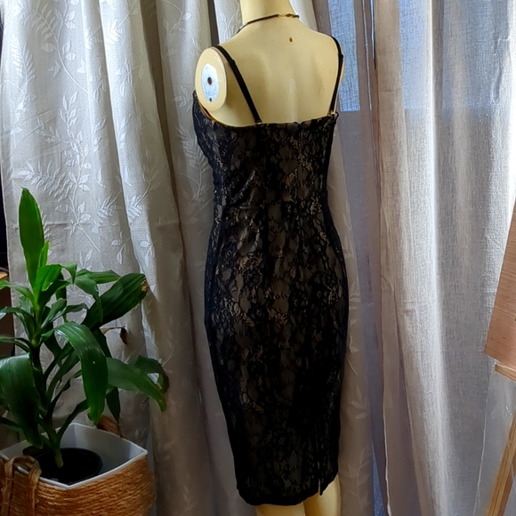 Bebe Black Lace Cocktail Dress - Picture 5 of 10